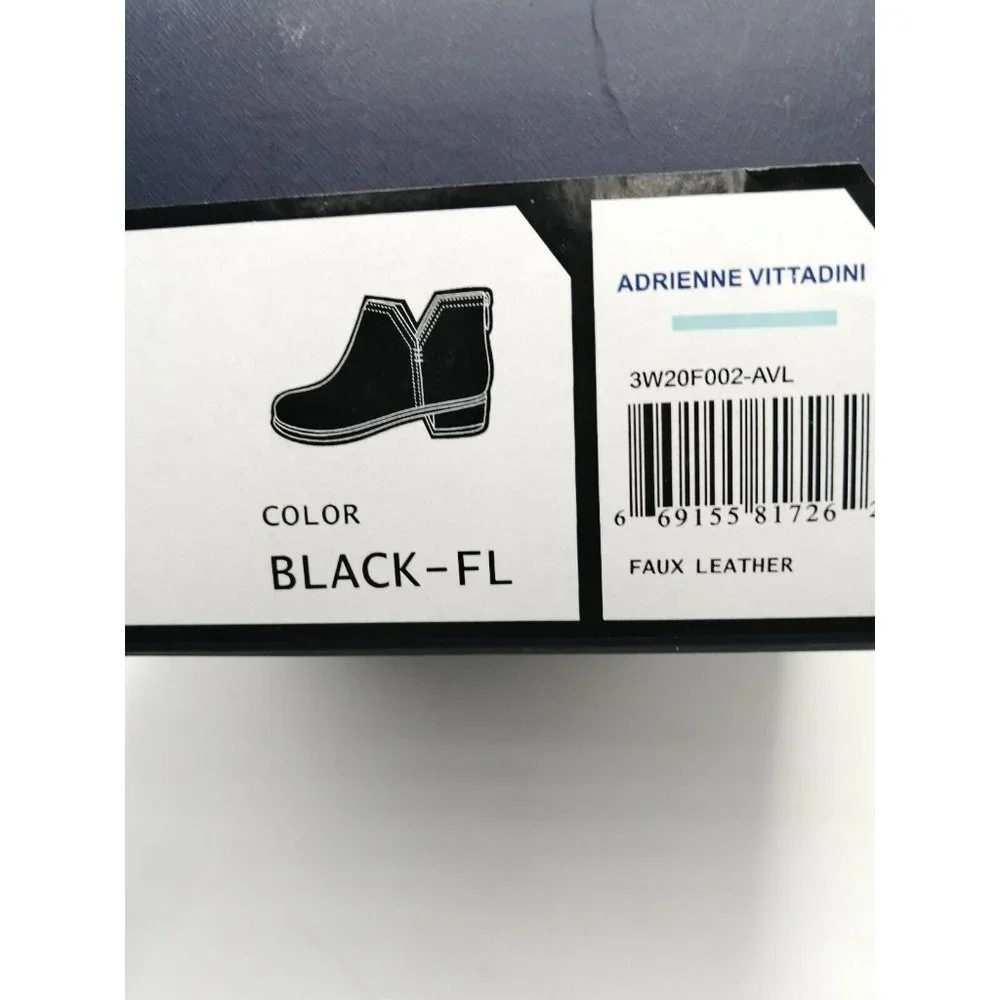 Adrienne Vittadini Black Ankle Boots - Picture 9 of 10